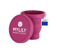 MYLILY Menstrual Cups for Cleaning and Storage, Steriliser for All Types of Menstrual Cups, Foldable Case for the Microwave, 100% Medical Silicone (Berry)