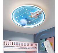 MyLjp Modern LED Ceiling Light Children's Ceiling Light Cartoon Space Rocket Ceiling Light Infinitely Dimmable with Remote Control Suitable for Bedroom Living Room Children's Room Corridor