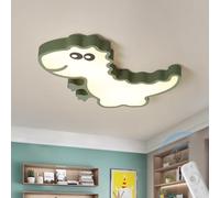 MyLjp Modern LED Children's Room Ceiling Light Creative Cartoon Dinosaur Ceiling Light Green Infinitely Dimmable with Remote Control Suitable for Children's Room Bedroom Living Room Decoration