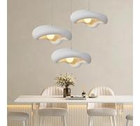 MyLjp Wabi Sabi Style Pendant Lights Polystyrene Floral Pendant Lamp Vintage Restaurant Chandelier E27 Nordic Style Kitchen Dining Room Living Room Pendant Light(White,A 3 Packs)