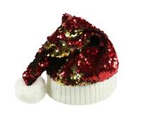MYLLJBD Hats Sequined Santa Hat,party Hat,warm Winter Hat-red