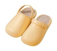 MYLLJBD Slippers Waterproof, Non-slip, And Warm Cotton Slippers, Perfect For Fall Winter Wear Around The House -yellow-38-39