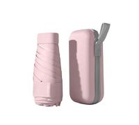 MYLLJBD Umbrella Mini Travel Umbrella Strong Umbrella Folding Sun Umbrella Windproof Rain Umbrella Lightweight Small Compact Women Umbrellas-powder