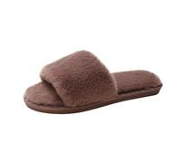MYLLJBD Women Slippers Women's Plush Faux Fur Flip-flops, Soft And Warm, With A Non-slip Outsole-purple;-three Thousand Eight Hundred Thirty-nine