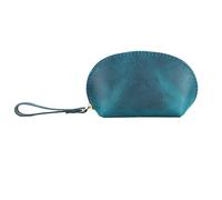 MYLLJBD Women Wallets Fashionable Genuine Leather Oval Wallet for Women! Small and Exquisite Craftsmanship Soft Material-Bule