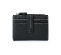MYLLJBD Women Wallets Pu Leather Women's Wallet, Fashionable and Versatile with Snap Button Multiple Card Slots Coin Purse Anti-Theft Brush-Black