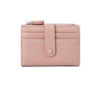 MYLLJBD Women Wallets Pu Leather Women's Wallet, Fashionable and Versatile with Snap Button Multiple Card Slots Coin Purse Anti-Theft Brush-Pink