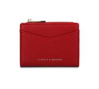 MYLLJBD Women Wallets Women's Short Wallet Stylish Soft Bifold Ultra-Thin Multiple Card Holders Small Handbag-red