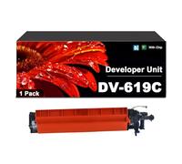 MyllNew DV-619 Developer Unit DV-619K DV-619C DV-619M DV-619Y High Yield Compatible for Konica Minolta Bizhub C458 C558 C658 Printer, High Yield 300,000 Pages Cyan