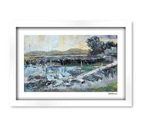 Mylour Harbour Framed Print by Bill Brandson Natural