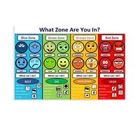 MYLU Emotional Management Zones Of Regulation Educational Poster 3 Canvas Poster Bedroom Decor Sports Landscape Office Room Decor Gift Unframe-style 16x24inch(40x60cm)