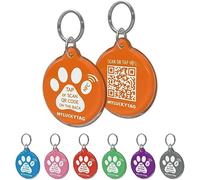 MYLUCKYTAG NFC & QR Code Smart Pet ID Tag - Personalized for Dogs and Cats, Online Profile, Location Alert Email, Digital, Quiet, Durable, Engraved