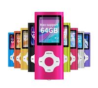 Mymahdi MP3/MP4 Portable Player,1.8 Inch LCD Screen,Max Support 64GB,Pink