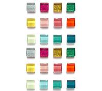 Mymazn Refrigerator Magnets for Whiteboard Fridge Magnets Cute Decorative Magnets Office Glass Magnets Locker Chore Magnets Colored Glitter Magnets for Photo, Kitchen, Classroom (24pack)