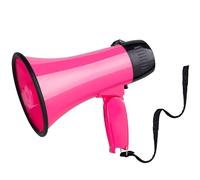 MyMealivos 20W Megaphone Bullhorn-5.4"×8.6" Portable Megaphone Built in Siren & 240s Recording, Volume Control Cover Up to 300 feet+ for Indoor and Outdoor Activities-Rose