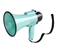 MyMealivos 30W Megaphone with Siren & 240s Record-Adjustable Vol Control Cover Up to 300 Feets Range Fit for Sport Games Cheerleading Coaches Event Organizers-Teal