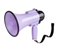 MyMealivos 30W Megaphone with Siren & 240s Record-Adjustable Vol Control Cover Up to 800 Yards Range Fit for Sport Games Cheerleading Coaches Event Organizers-Purple
