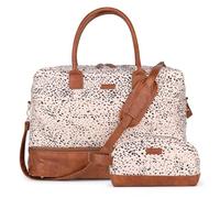 MyMealivos Canvas Weekender Bag, Overnight Travel Carry On Duffel with Shoe Pouch, Cheetah Spot, OneSize, 旅行
