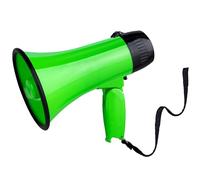 MyMealivos Portable Megaphone, 20 W, Megaphone, Megaphone Speaker with Voice Modes and Siren/Alarm with Volume Control and Belt - Green