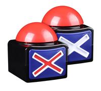 MyMealivos XL Buzzer Alarm Button with Sound and Light Trivia Quiz Game (2X)
