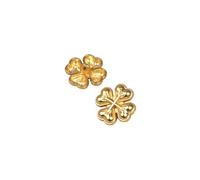 MYMERCERIE Pack of 6 Metal Clover Buttons 4 Leaves 17 mm Gold