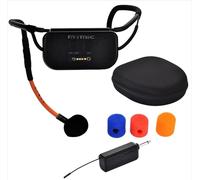 Mymic - Personal Portable Water Resistant Cordless Headset Mic System Wireless Microphone System for Fitness Instructor, Aquatic Sports Coach, Group Exercise GX Workout Aerobic Training (Orange)
