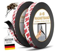 MYMIND® Magnetic Tape B Self-Adhesive [Extra Strong] for Fly Screen and Curtains with 3M Adhesive - Very Strong Magnetic Tape for Maximum Adhesion - Magnetic Tape 3 x 3 m