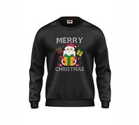 mymixtrendz Kids Boys Girls Unisex Dabbin Santa Gift Merry Long Sleeves Christmas Sweatshirt Top 7/13 Yrs