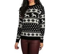 mymixtrendz Kids Girls Boys Knitted Christmas Xmas Santa Ho Ho Dabbing New Jumper Sweater Top 3/12 Years Snowflake Black