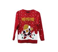 mymixtrendz Kids Girls Boys Knitted Christmas Xmas Santa Ho Ho Dabbing New Jumper Sweater Top 3/12 Years