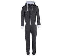 mymixtrendz Kids Unisex Boys Girls Children Plain Onesie Hooded All in One Jumpsuit 7-13 Yrers