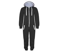 mymixtrendz Kids Unisex Boys Girls Children Plain Onesie Hooded All in One Jumpsuit 7-13 Yrers