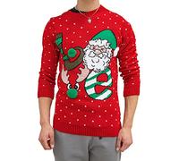 mymixtrendz Men Christmas Novelty Knitted Reindeer to The Pub Xmas Jumper Sweater Top S-2XL