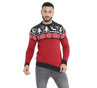 mymixtrendz Men Christmas Premium Beer Novelty Knitted Pullover Reindeer Santa Ho-Ho Chunky Knit Jumper Xmas Sweater Top S-2XL