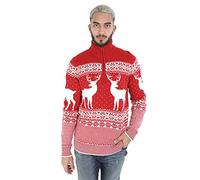 mymixtrendz Men Christmas Premium Beer Novelty Knitted Pullover Reindeer Santa Ho-Ho Chunky Knit Jumper Xmas Sweater Top S-2XL
