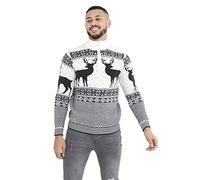mymixtrendz Men Christmas Premium Beer Novelty Knitted Pullover Reindeer Santa Ho-Ho Chunky Knit Jumper Xmas Sweater Top S-2XL