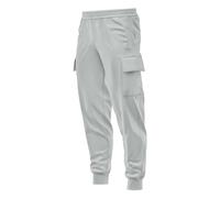 mymixtrendz Mens Cargo Fleece Cuffed Slim Fit Bottom Track Pants Casual Trousers Jogging Cargo Pocket Work Wear Trouser Grey