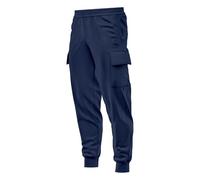 mymixtrendz Mens Cargo Fleece Cuffed Slim Fit Bottom Track Pants Casual Trousers Jogging Cargo Pocket Work Wear Trouser Navy