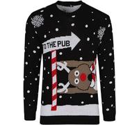 mymixtrendz Mens Xmas Novelty Knitted Christmas Reindeer, to The Pub Jumper Size S-2XL