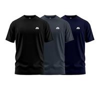 mymixtrendz Pack of 3 Mens Active Short Sleeves T Shirt Olympic Casual Uniform Work Wear Regular Fit Round Neck Multi-Colours Gift T Shirt Top