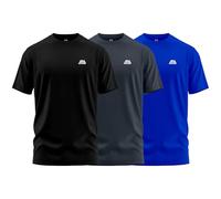 mymixtrendz Pack of 3 Mens Active Short Sleeves T Shirt Olympic Casual Uniform Work Wear Regular Fit Round Neck Multi-Colours Gift T Shirt Top