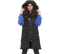 mymixtrendz Women Gilet Puffer Jacket Longline Hooded Quilted Zip Up Vest Padded Waistcoat Winter Wear Bodywarmer Long Coat For Ladies UK 8-26 (XL, Black 01)