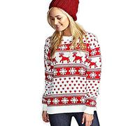 mymixtrendz Women Ladies Xmas Tree Knitted Pullover Long Sleeves A Merry Christmas Jumper