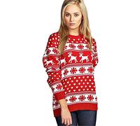 mymixtrendz Women Ladies Xmas Tree Knitted Pullover Long Sleeves A Merry Christmas Jumper