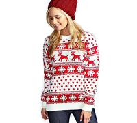 mymixtrendz Women Ladies Xmas Tree Knitted Pullover Long Sleeves A Merry Christmas Jumper