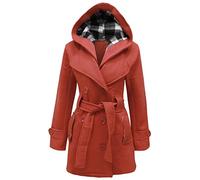 mymixtrendz Womens Warm Fleece Hooded Jacket with Belt Coat Top Plus Sizes 8-20
