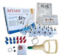 MYMM 26 Cupping Cups Sets Biomagnetic Traditional Professional Chinese Therapy Massage Cupping Set Household Pull Out Vacuum Cupping Kit Hijama Suction