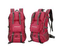 MYMM 50L Waterproof Hiking Backpack, Mountaineering Camping Backpack, Lightweight Outdoor Sports Backpack for Backpacking, Camping, Cycling and Traveling (red)