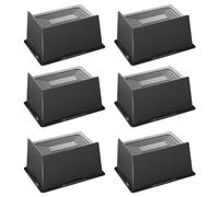 MYMULIKE Bed Risers 6 Inch Heavy Duty, Oversized Furnitures Risers 6 inch Support 6000 lbs, Bed Table Rising Blocks, Fits for Couch, Sofa, Chair, Furniture Lifts 6 Pack(Black 6'' 6 Pack)