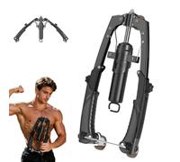 Mymus Twister Pro, All-in-One Adjustable Hydraulic Arm Exerciser Twister Bar, Ab Wheel, Chest Press Machine, Adjustable Resistance 22-440 Lbs for Chest, Arms, Shoulders, Back Training (black)